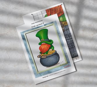 Gnome cross stitch,  Cactus cross stitch, Cute cross stitch pattern PDF, Counted cross stitch chart